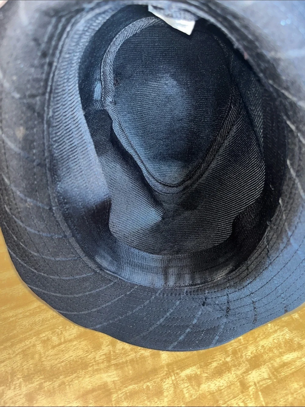 Source Unknown Black Pinstripe Fedora Hat OS